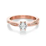 Pierścionek z różowego złota z diamentami AJPZ_119